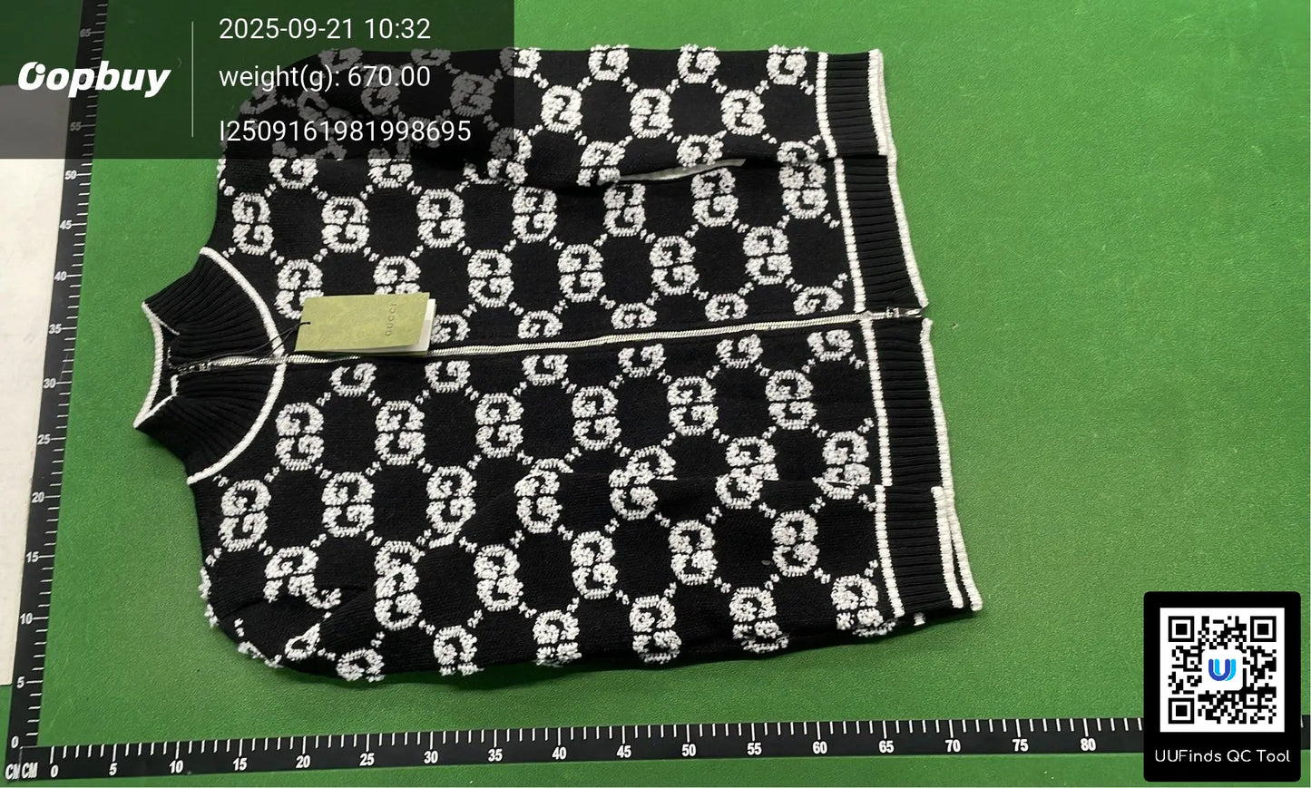 Gucci Zip Cardigan Sweater Black