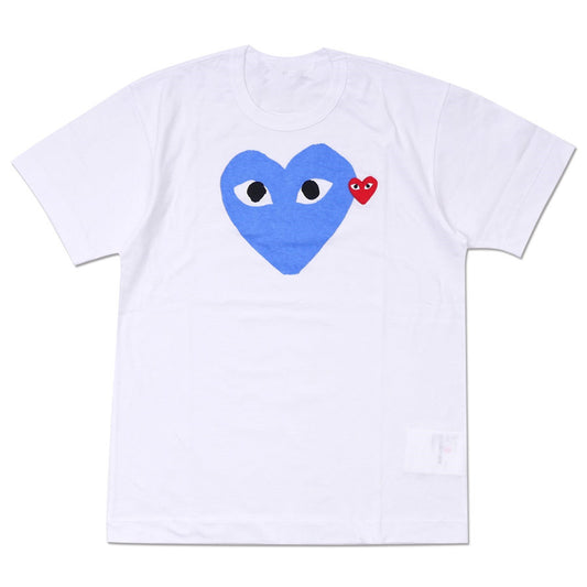 Comme des Garcons (CDG) Blue Heart T-shirt White