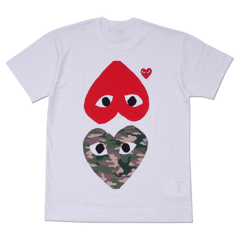 Comme des Garcons (CDG) Play camo x Heart T-shirt white
