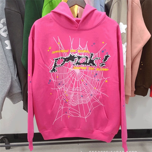 Spider Pink Hoodie Pink