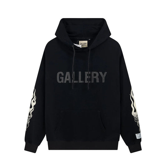 Gallery Dept. sleeve print Hoodie Black