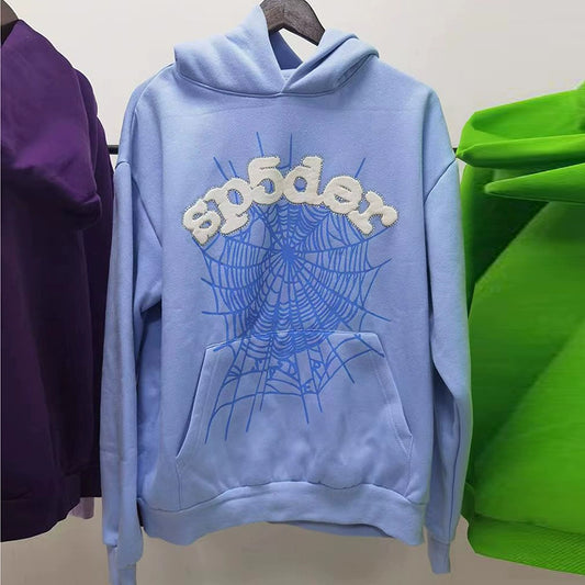 Spider Hoodie Light Blue