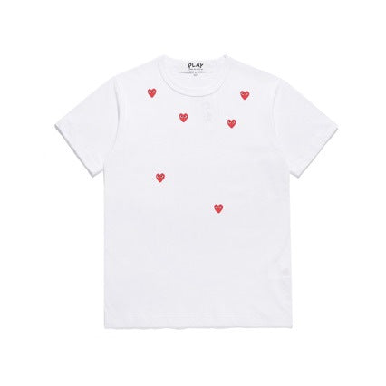 Comme des Garcons (CDG) little Hearts T-shirt White