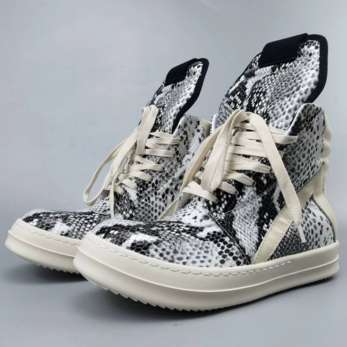 Rick Owens Snakeskin Geo Baskets