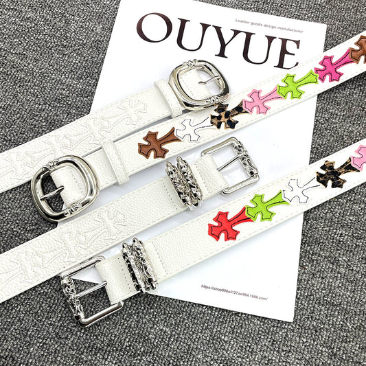 Chrome Heart Belts White