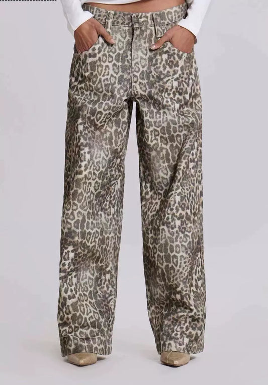 Jaded London Leopard Jeans