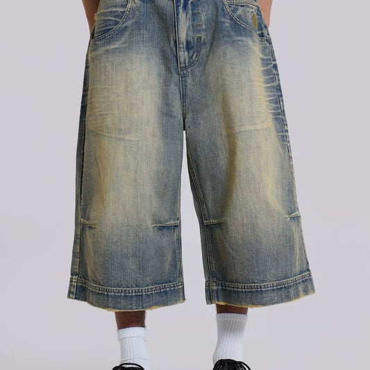 Jaded LDN Union Jack Jorts Washed Blue