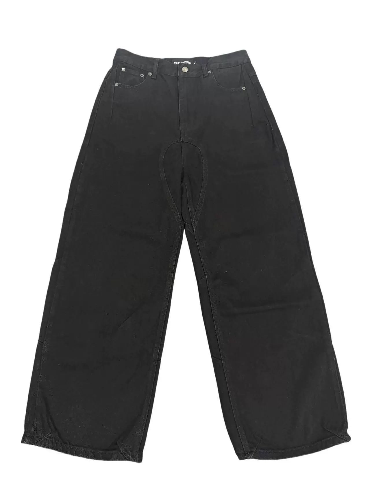 No Faith Studios Ripped Baggy Jeans Black