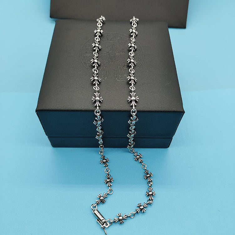 Chrome Hearts Cross Cross Silver Necklace