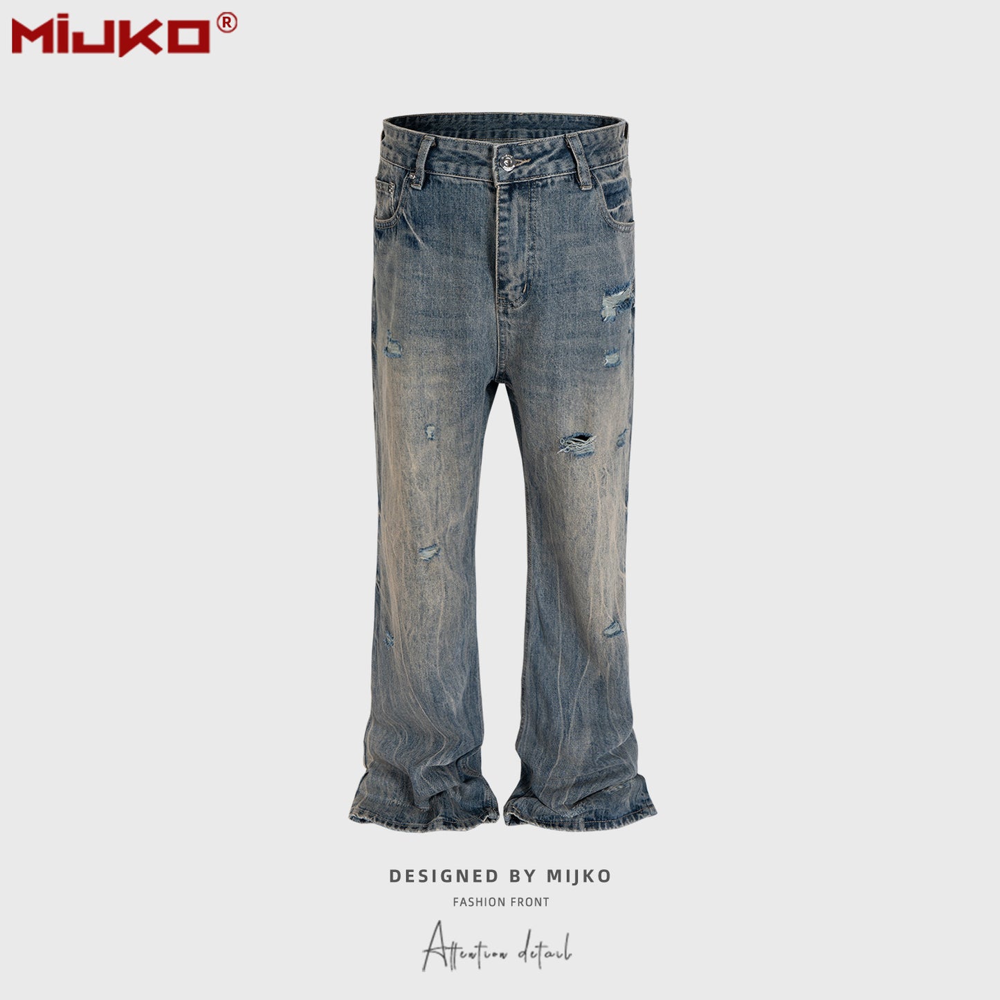 Mijko Whiskered Jeans Blue