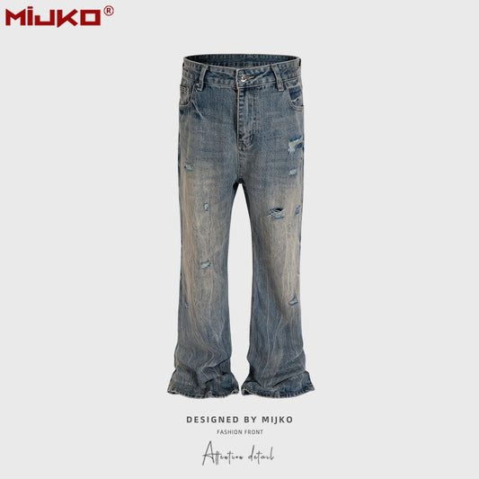 Mijko Whiskered Jeans Blue