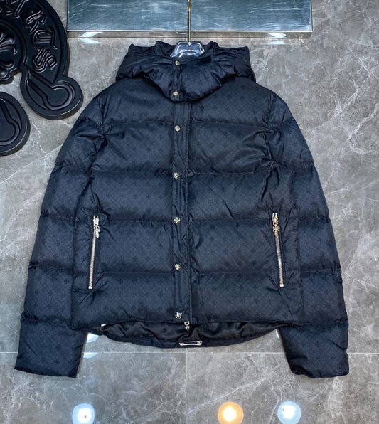 Chrome Hearts Puffer Down Jacket Blue