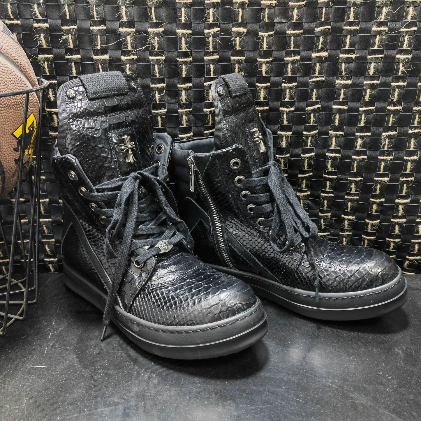 Rick Owens Geobasket Snakeskin x CH