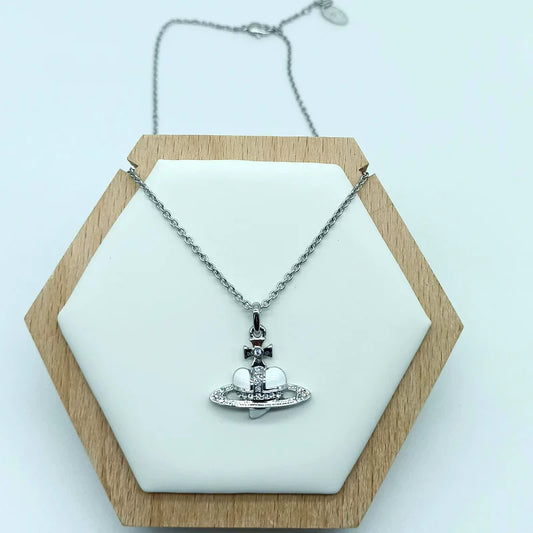 Vivienne Westwood Saturn Necklace White