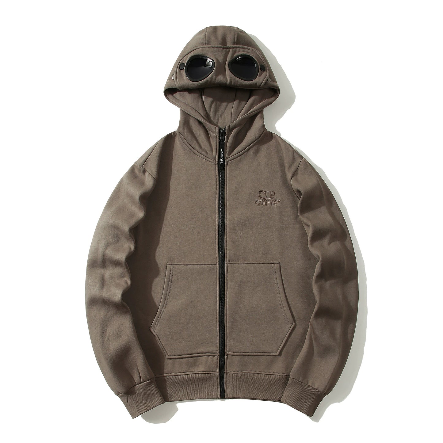 C.P. Company Zip-Up Hoodie Brown