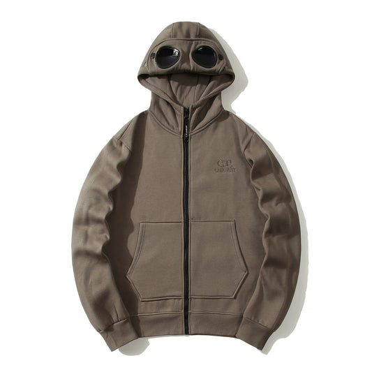 C.P. Company Zip-Up Hoodie Brown
