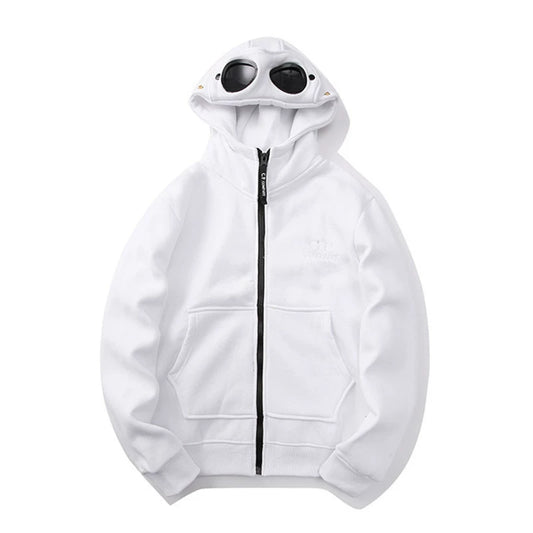 C.P. Company Zip-Up Hoodie White