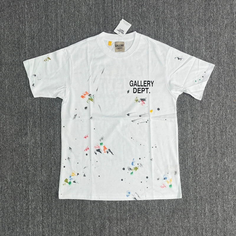 Gallery Dept. paint splatter small Logo T-shirt White