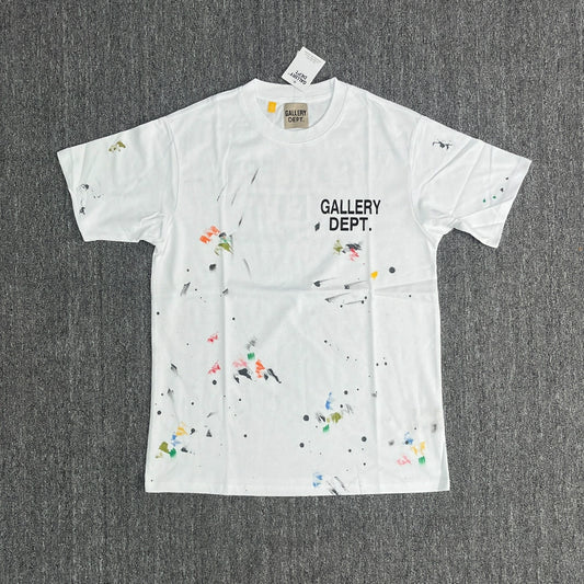 Gallery Dept. paint splatter small Logo T-shirt White