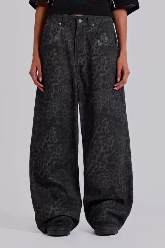 Jaded London Leopard Jeans Darker Color