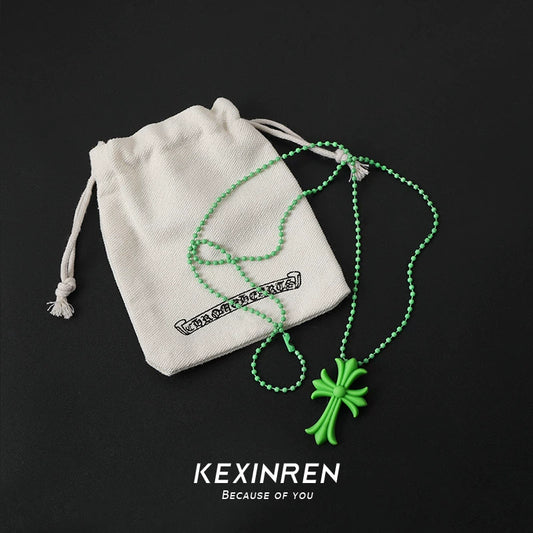 Silicone Chrome Hearts Necklace Green
