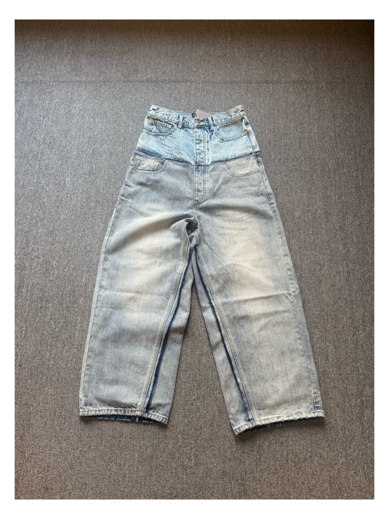 Balenciaga Double Waist Jeans Light Blue