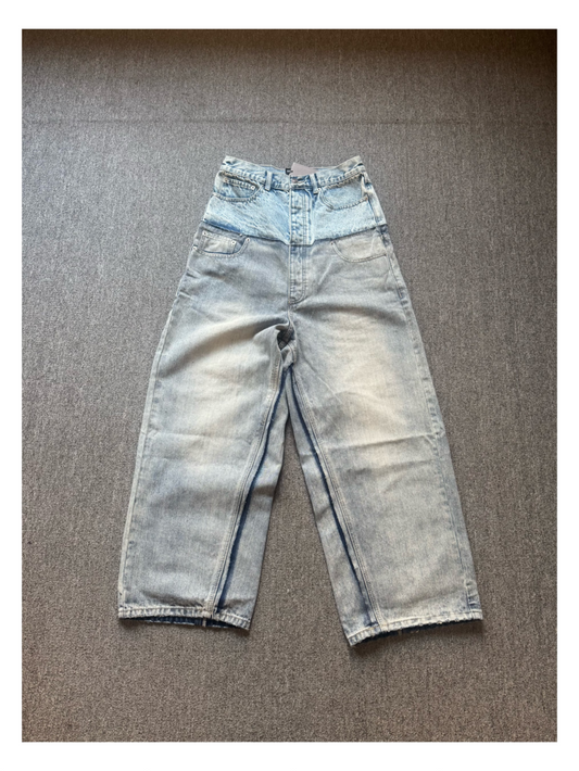 Balenciaga Double Waist Jeans Light Blue