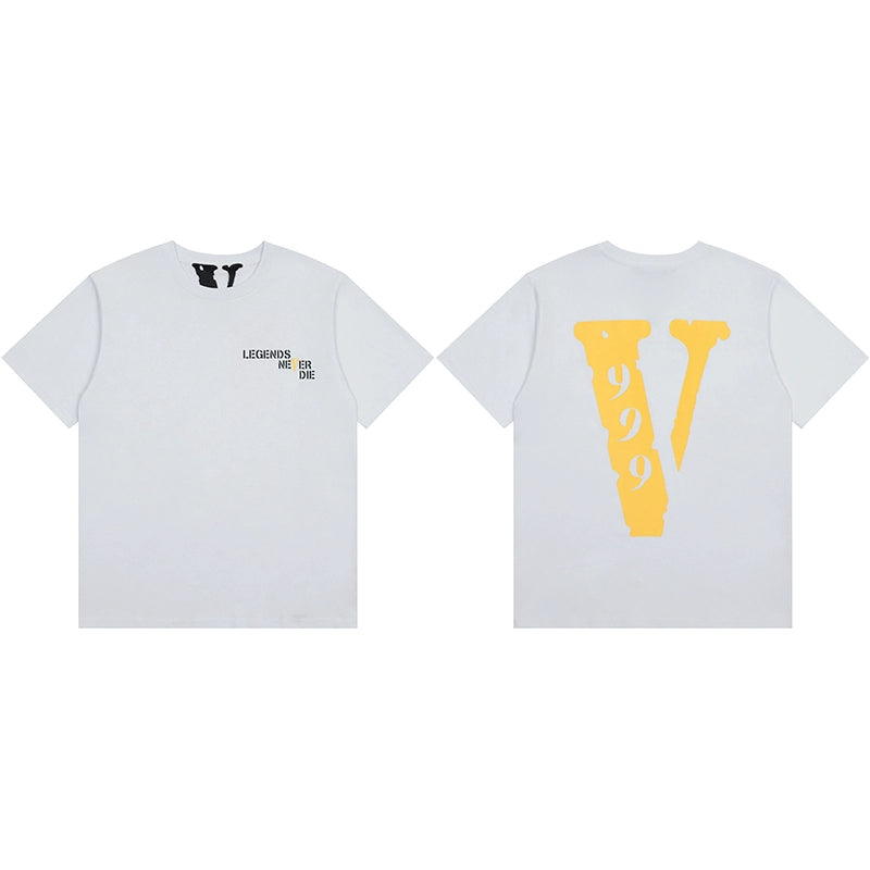 Vlone small icon Yellow V T-shirt White