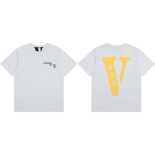 Vlone small icon Yellow V T-shirt White