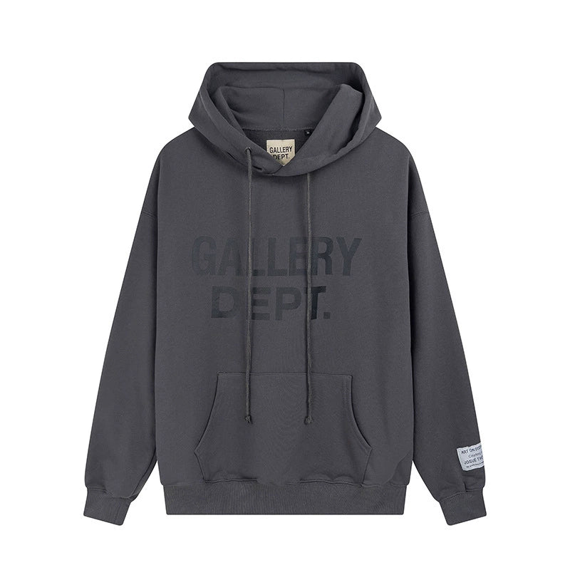 Gallery Dept. Basic Print Hoodie Dark Grey