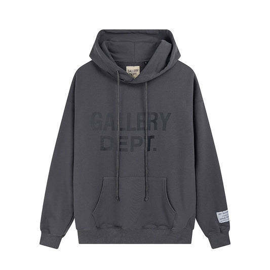 Gallery Dept. Basic Print Hoodie Dark Grey