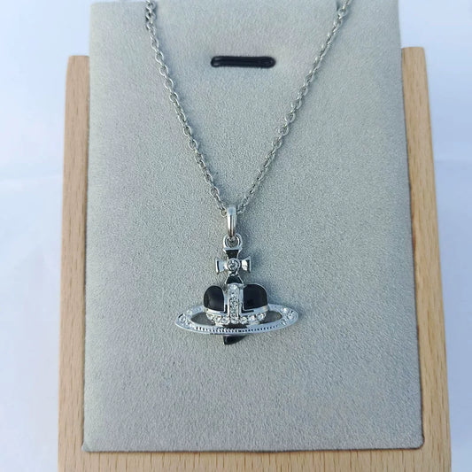 Vivienne Westwood Saturn Necklace Black