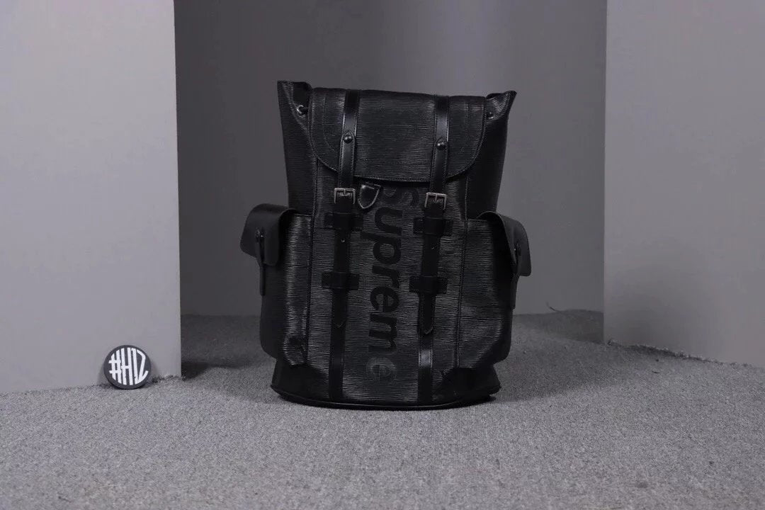 LV x Supreme Christopher Backpack Black