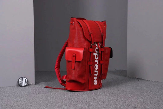 LV x Supreme Christopher Backpack Red