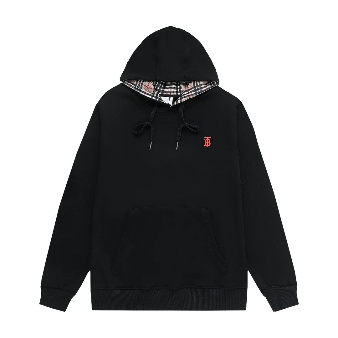 Burberry red icon Hoodie Black