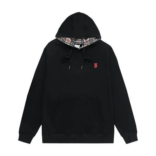 Burberry red icon Hoodie Black