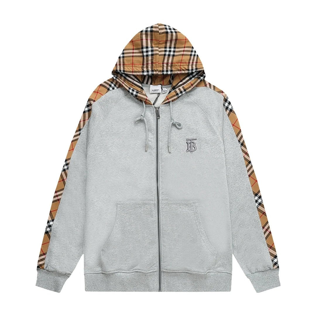 Burberry sleeve monogram Hoodie Grey