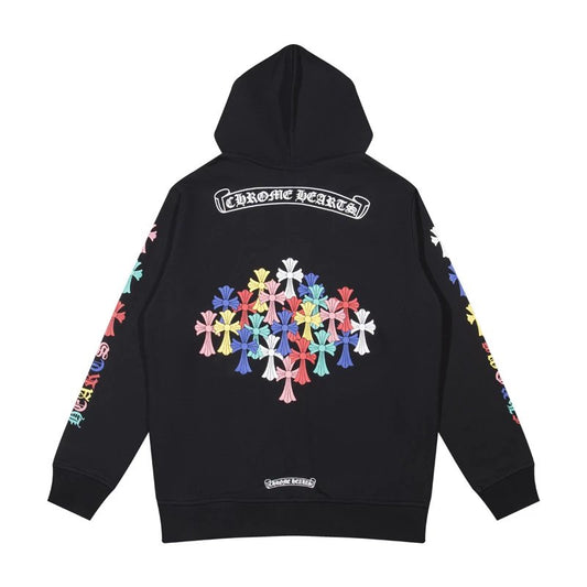 Chrome Hearts Multi Color Cross Hoodie Black