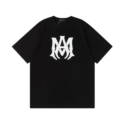 Amiri front AM T-shirt Black