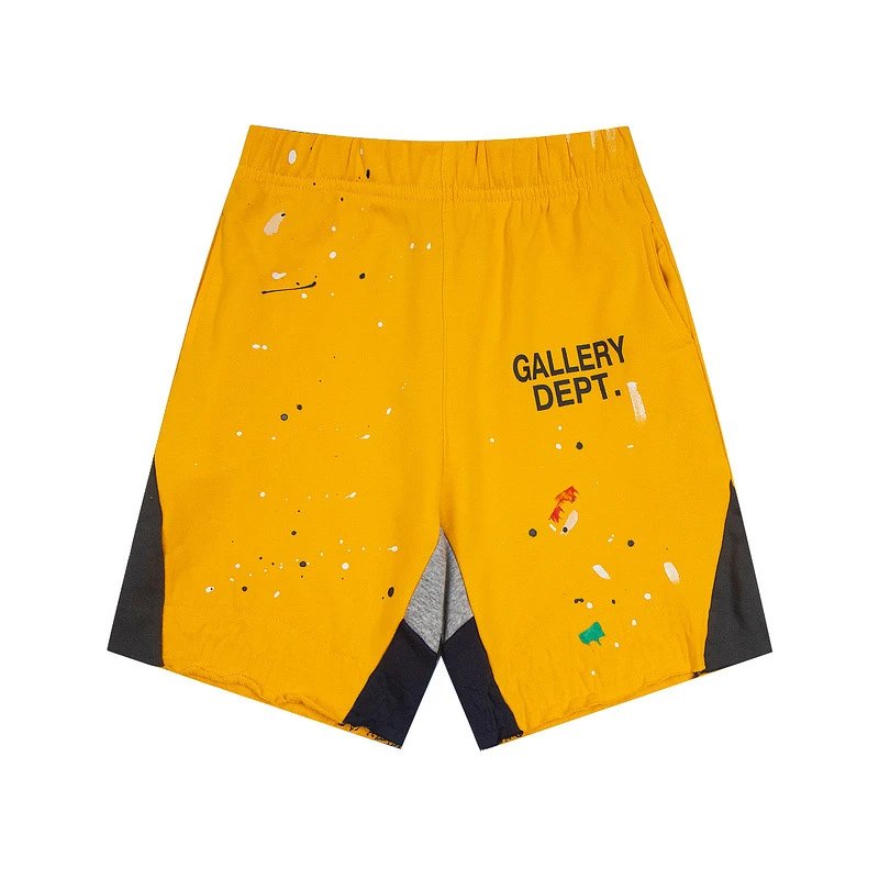 Gallery Dept. Paint Splatter Shorts Yellow