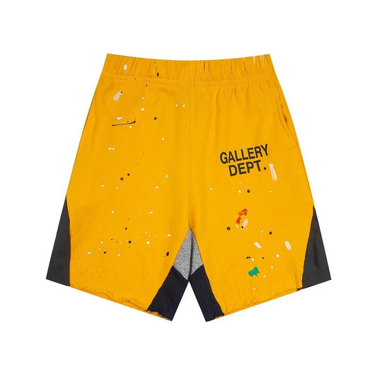 Gallery Dept. Paint Splatter Shorts Yellow