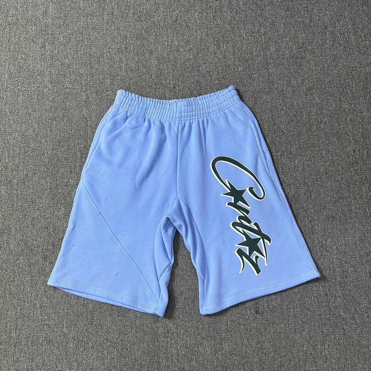 Corteiz Writing Shorts Blue