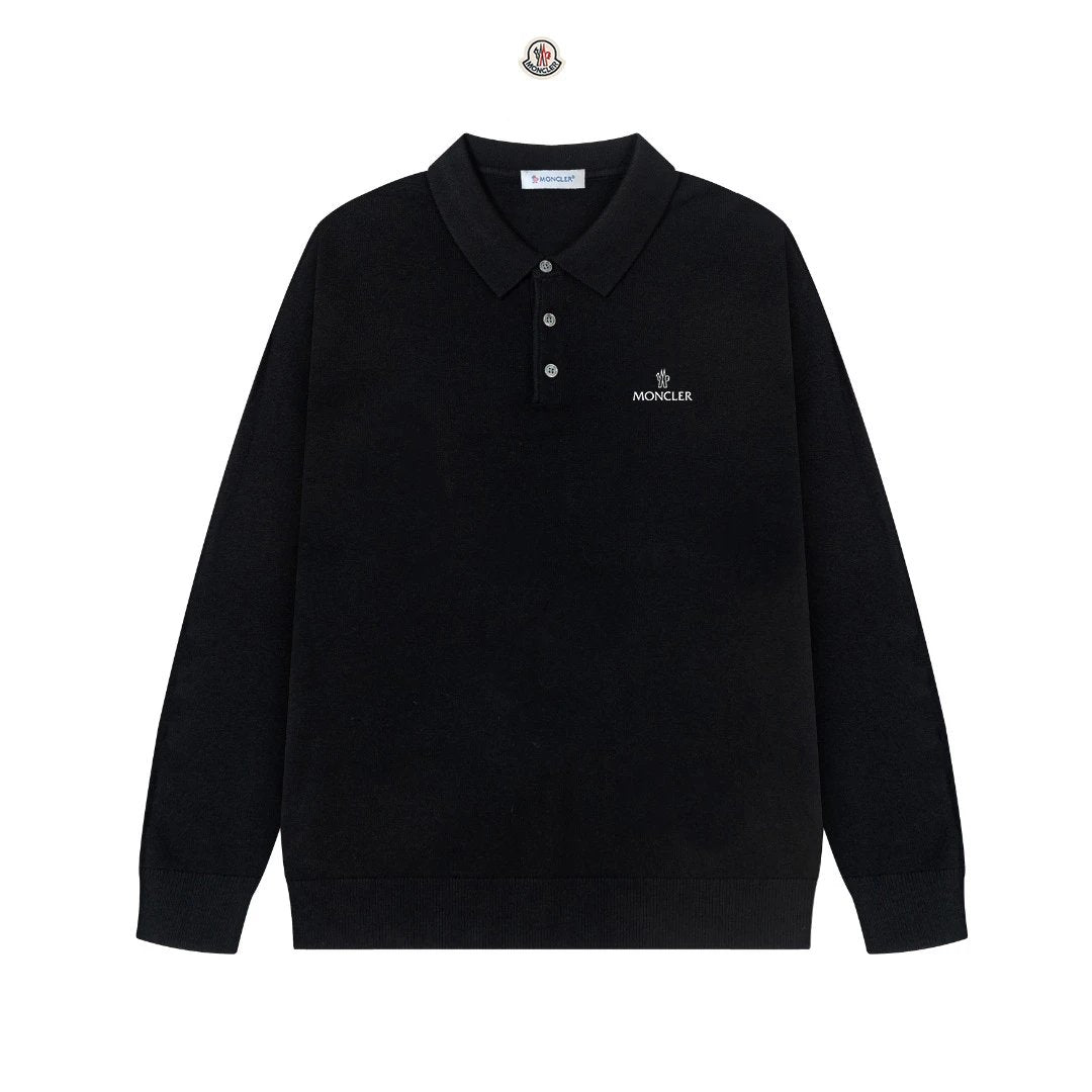 Moncler small icon Polo Sweater Black