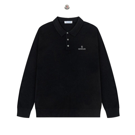Moncler small icon Polo Sweater Black