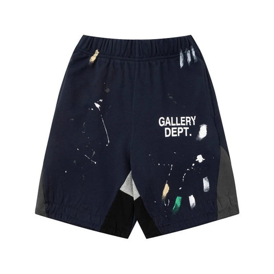 Gallery Dept. Paint Splatter Shorts Navy