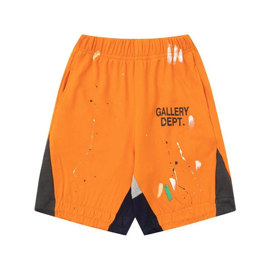 Gallery Dept. Paint Splatter Shorts Orange