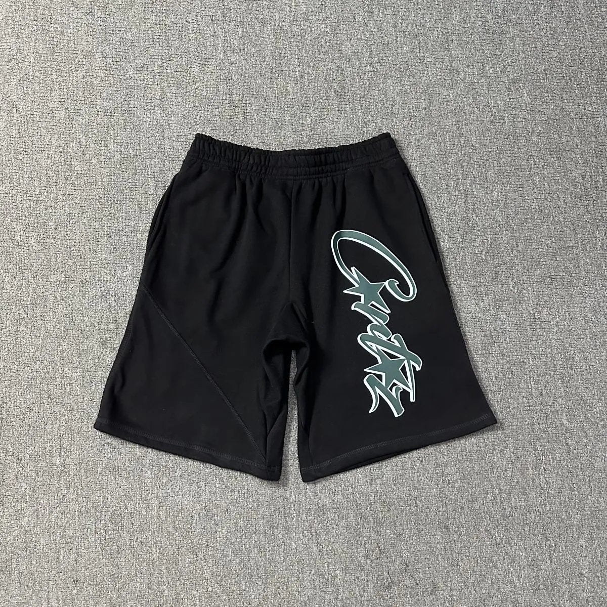 Corteiz Writing Shorts Black