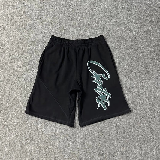 Corteiz Writing Shorts Black