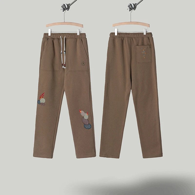 Travis Scott Open Leg Sweatpants Brown