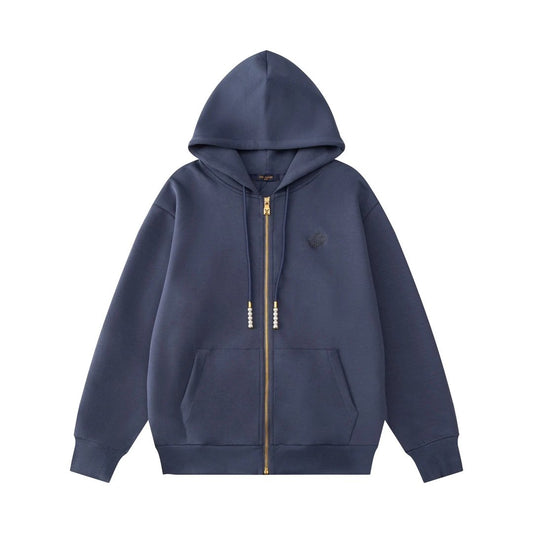 Louis Vuitton Zip-Up Hoodie Blue